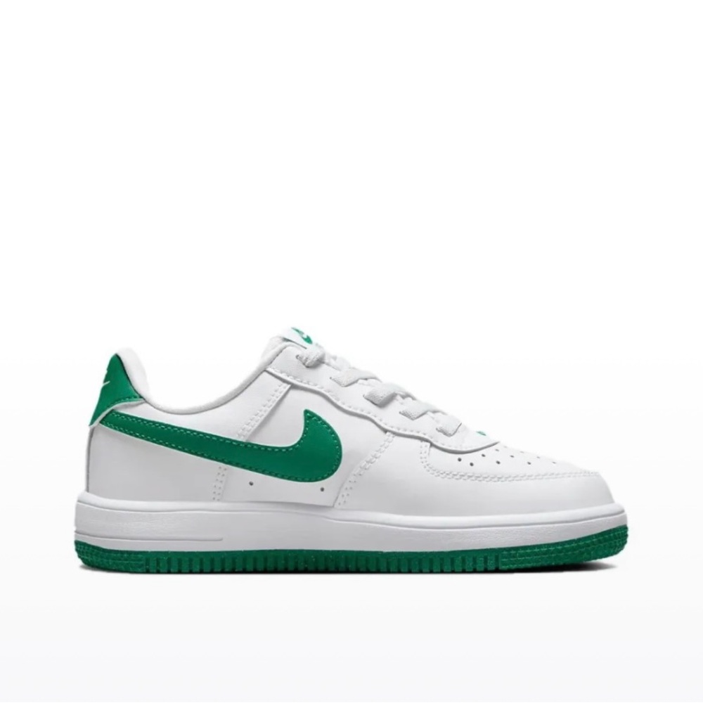 NIKE Air Force 1 Low EasyOn White Malachite Green FN0237-103 Shoe Sneaker Kids - Picture 4 of 8